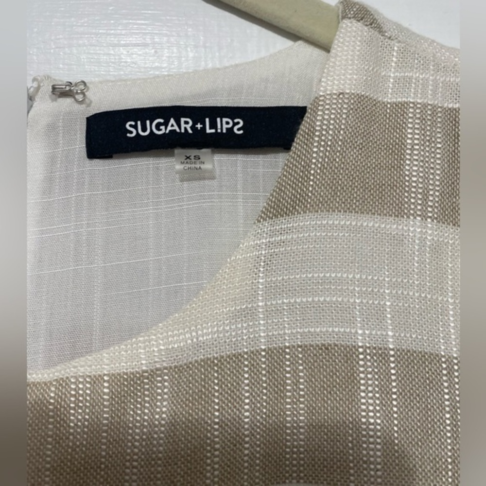 Sugar Lips Linen Striped Romper Jumpsuit - Picture 5 of 6